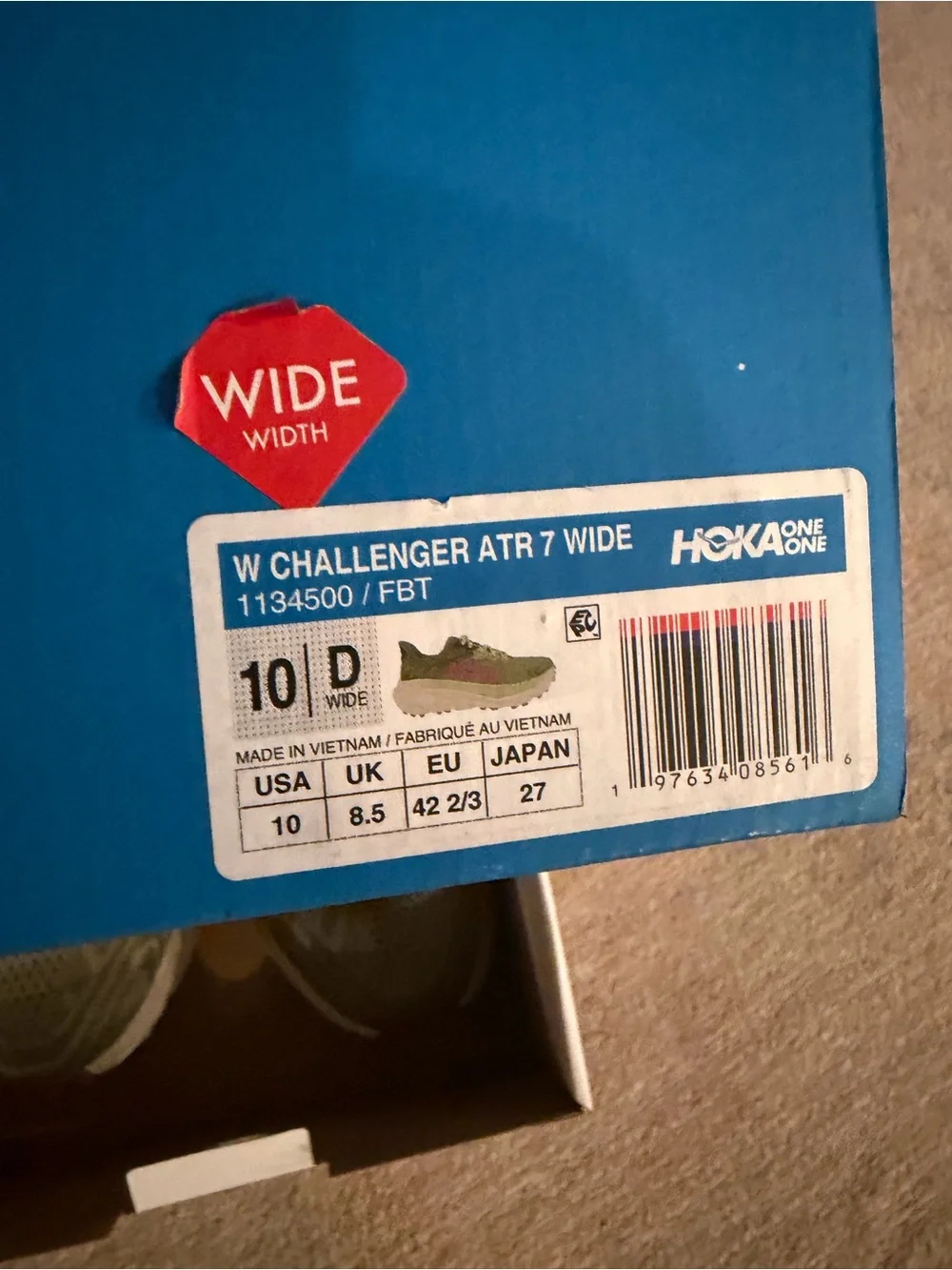 Hoka Olive Green Running Shoes with Pink Logo Accent